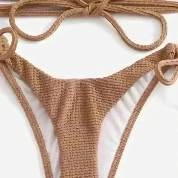 NWT Textured Triangle Wrap Around Tie Bikini SET - Picture 16 of 16